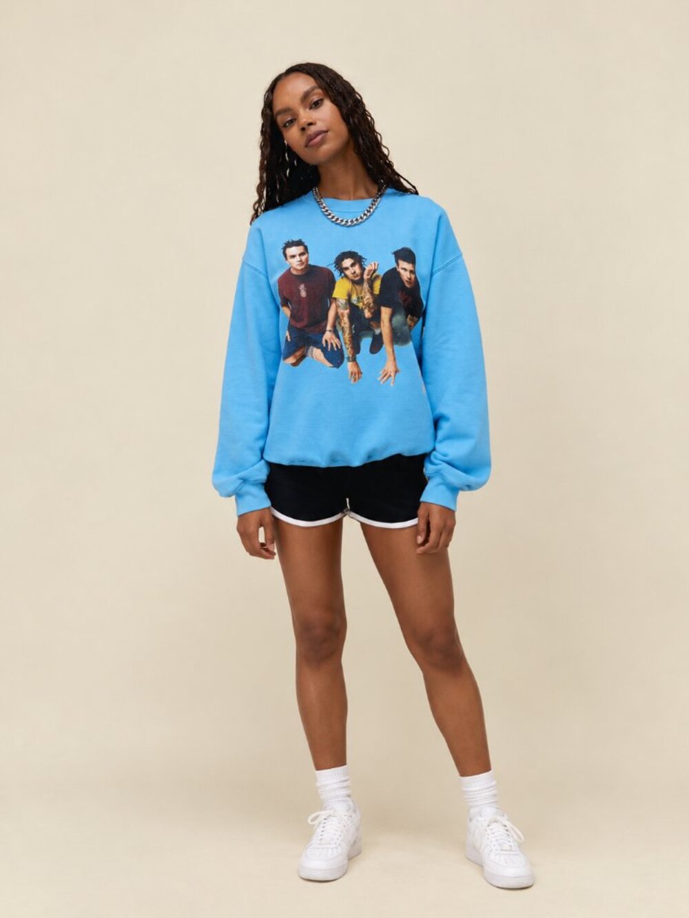 Daydreamer Blink 182 Photo Oversized Crew Sweatshirt - Picture 3 of 12